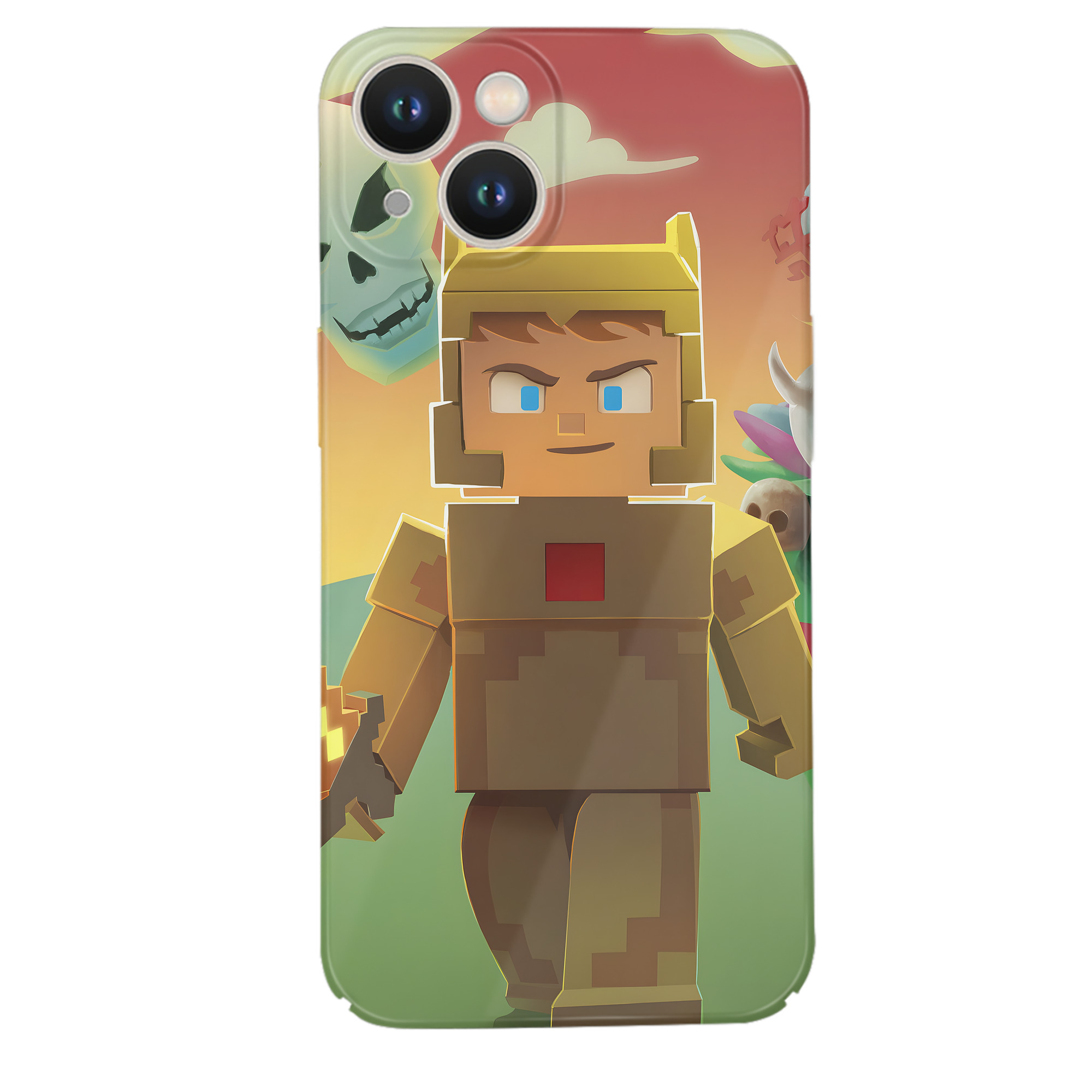 （画像用） マインクラフト ブロックの世界 Minecraft MC Block world 【iPhone 14シリーズ対応】ハードケース